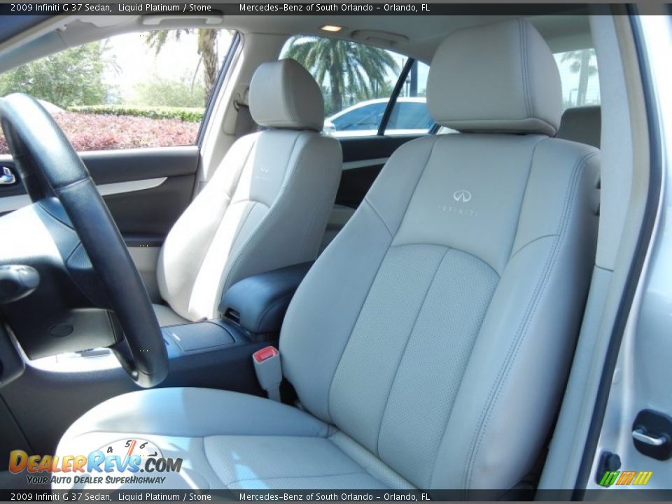 2009 Infiniti G 37 Sedan Liquid Platinum / Stone Photo #12