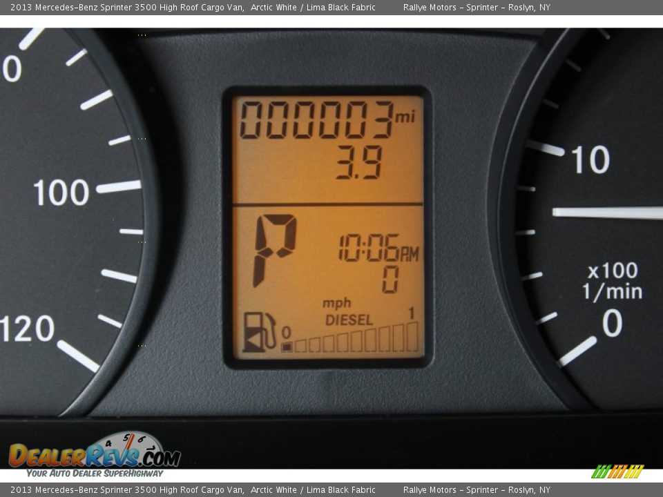 2013 Mercedes-Benz Sprinter 3500 High Roof Cargo Van Arctic White / Lima Black Fabric Photo #16