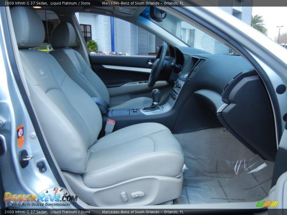 2009 Infiniti G 37 Sedan Liquid Platinum / Stone Photo #16