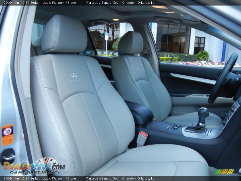 2009 Infiniti G 37 Sedan Liquid Platinum / Stone Photo #17