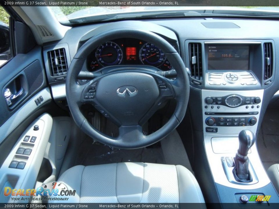 2009 Infiniti G 37 Sedan Liquid Platinum / Stone Photo #20