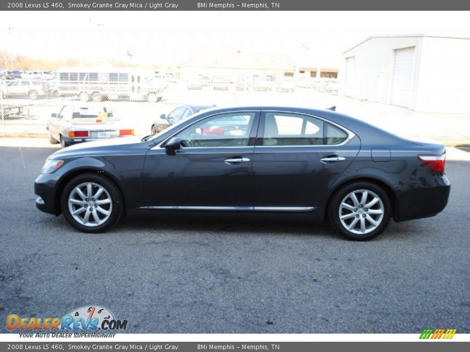 2008 Lexus LS 460 Smokey Granite Gray Mica / Light Gray Photo #2