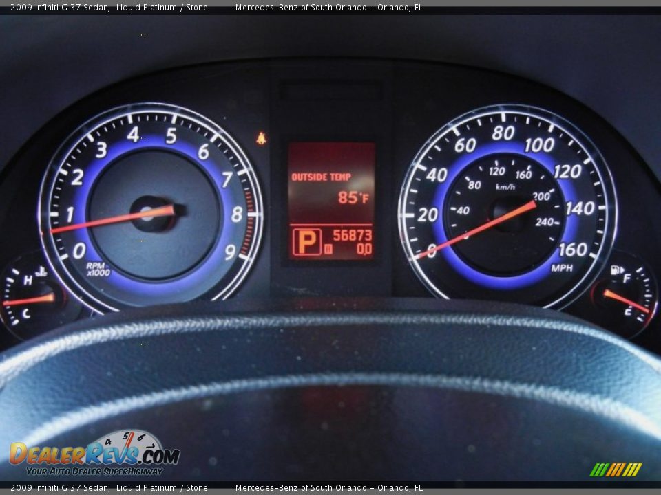 2009 Infiniti G 37 Sedan Liquid Platinum / Stone Photo #22