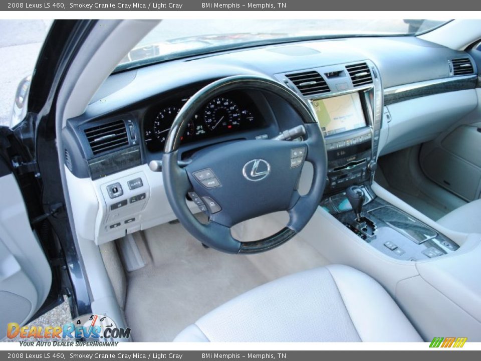 2008 Lexus LS 460 Smokey Granite Gray Mica / Light Gray Photo #8