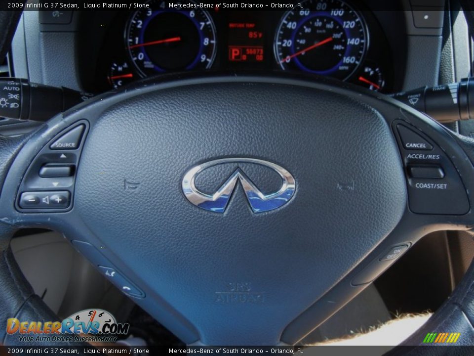 2009 Infiniti G 37 Sedan Liquid Platinum / Stone Photo #27
