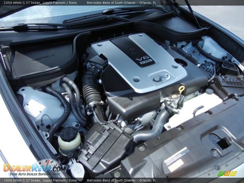 2009 Infiniti G 37 Sedan Liquid Platinum / Stone Photo #28