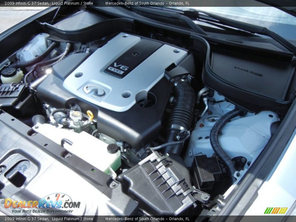 2009 Infiniti G 37 Sedan Liquid Platinum / Stone Photo #29