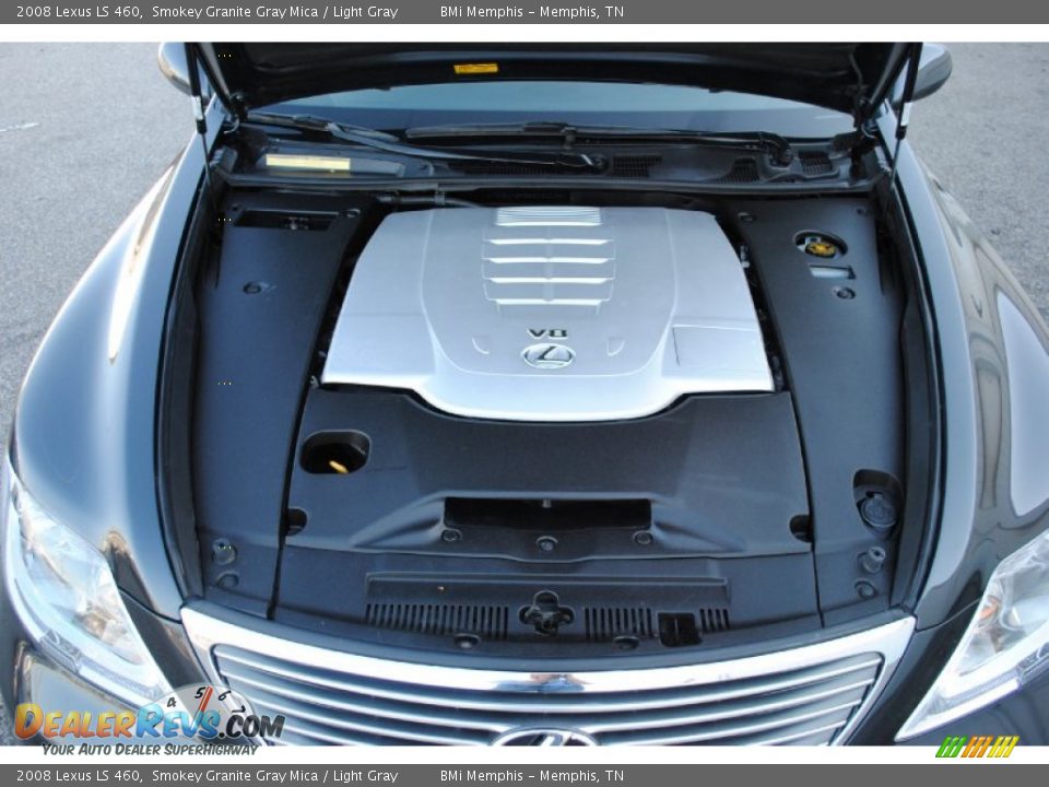 2008 Lexus LS 460 Smokey Granite Gray Mica / Light Gray Photo #30