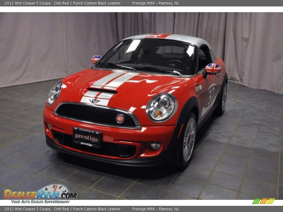 2012 Mini Cooper S Coupe Chili Red / Punch Carbon Black Leather Photo #1