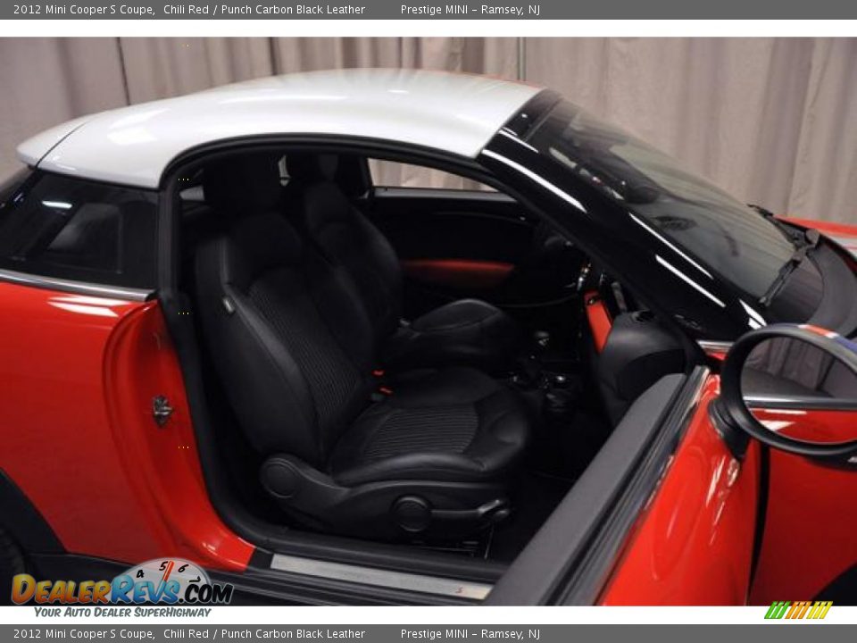 2012 Mini Cooper S Coupe Chili Red / Punch Carbon Black Leather Photo #7
