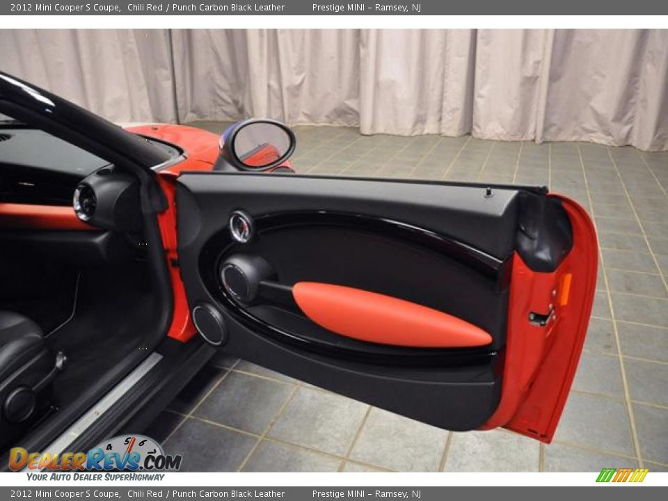2012 Mini Cooper S Coupe Chili Red / Punch Carbon Black Leather Photo #8