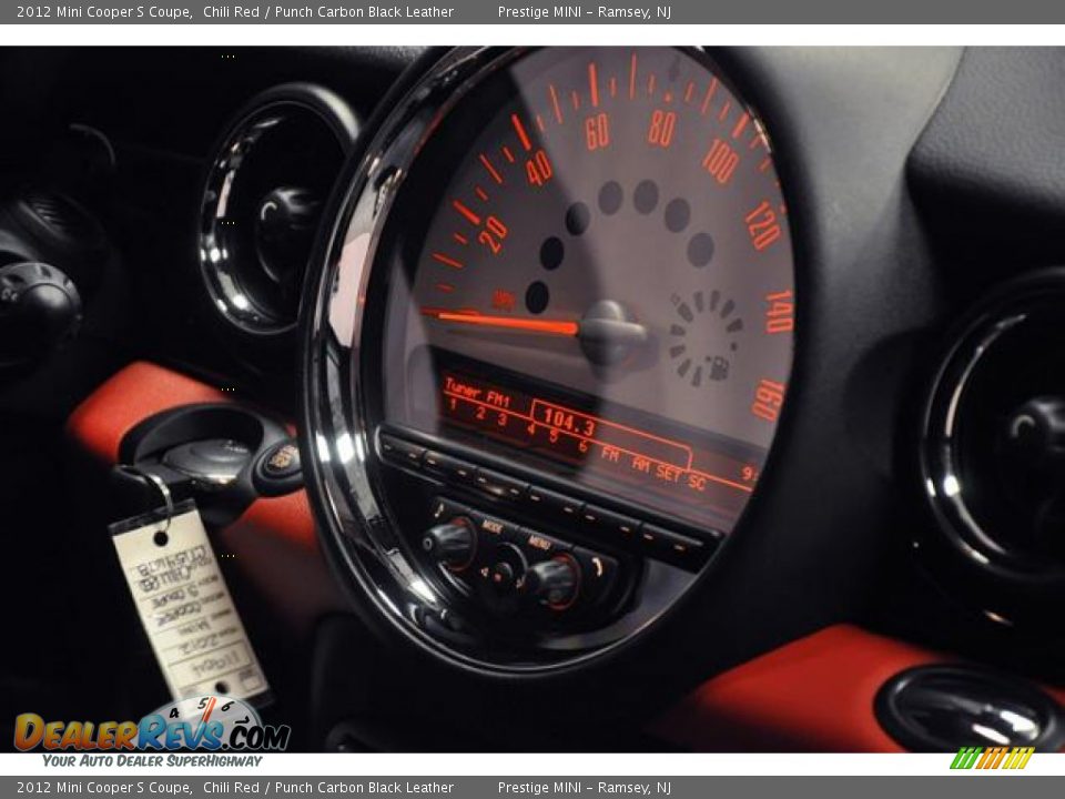 2012 Mini Cooper S Coupe Chili Red / Punch Carbon Black Leather Photo #10