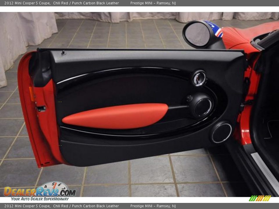 2012 Mini Cooper S Coupe Chili Red / Punch Carbon Black Leather Photo #21