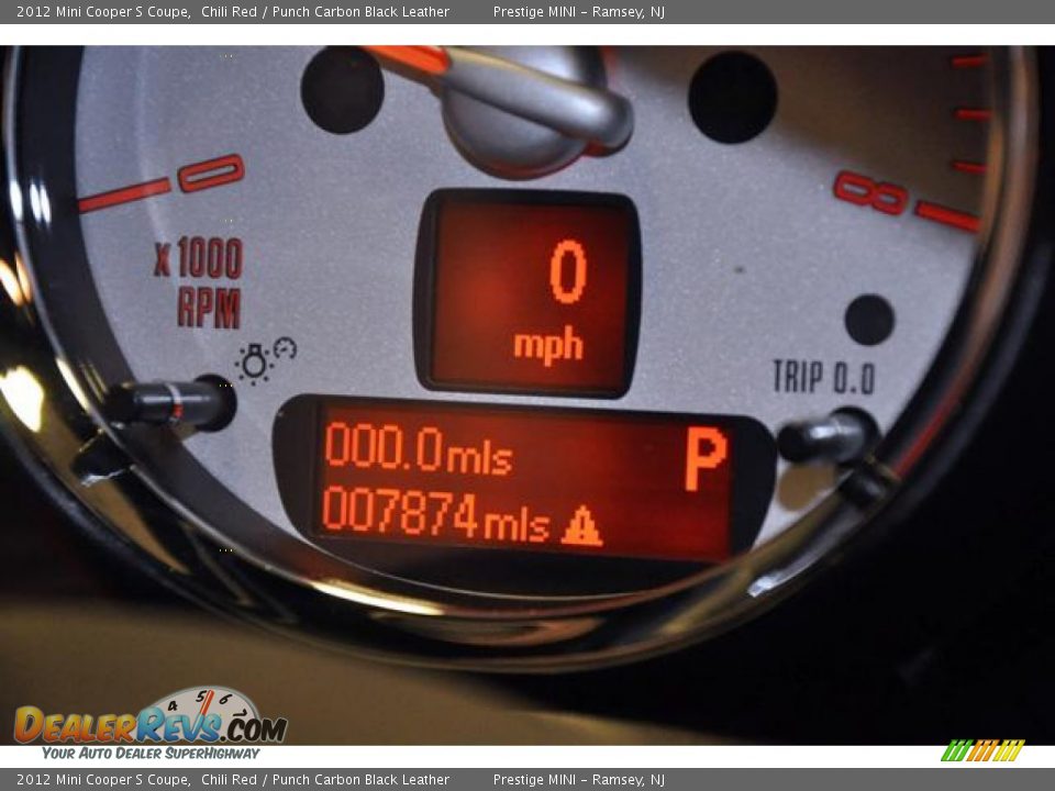 2012 Mini Cooper S Coupe Chili Red / Punch Carbon Black Leather Photo #25