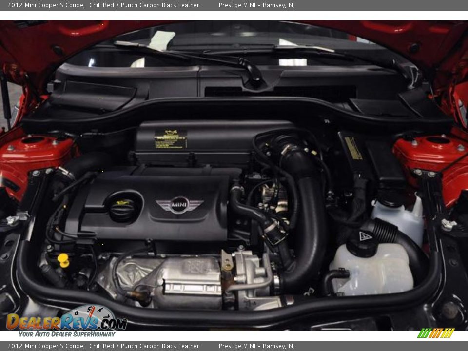 2012 Mini Cooper S Coupe Chili Red / Punch Carbon Black Leather Photo #27