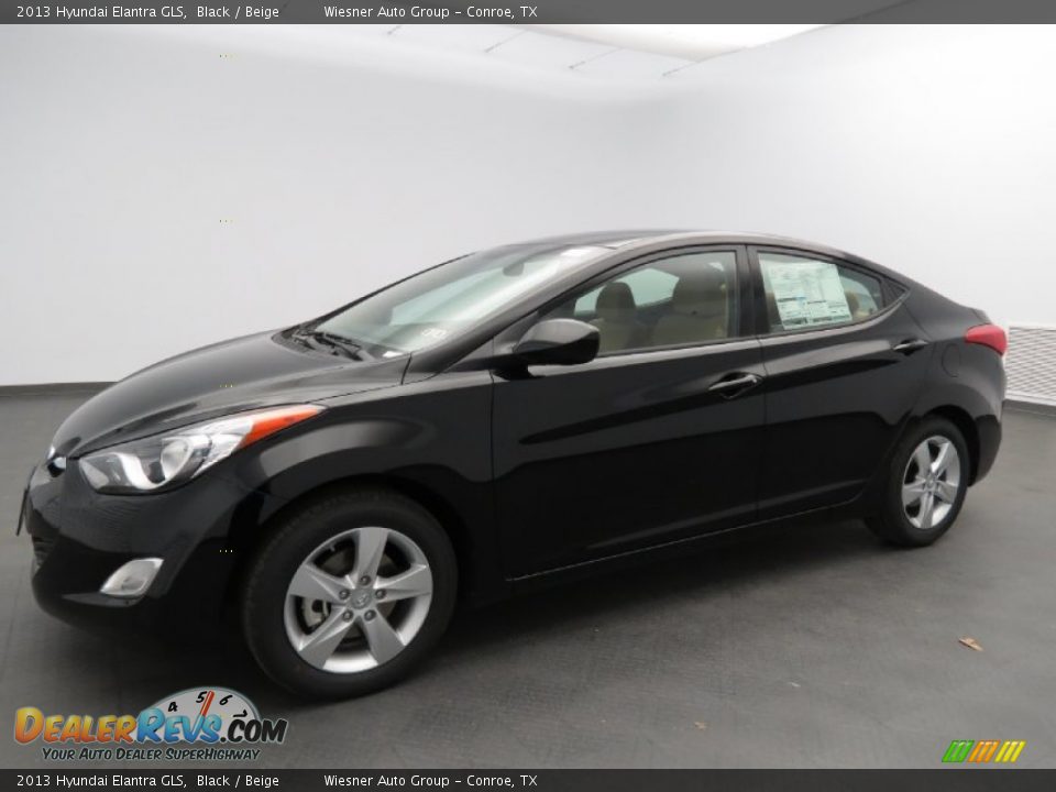 2013 Hyundai Elantra GLS Black / Beige Photo #1