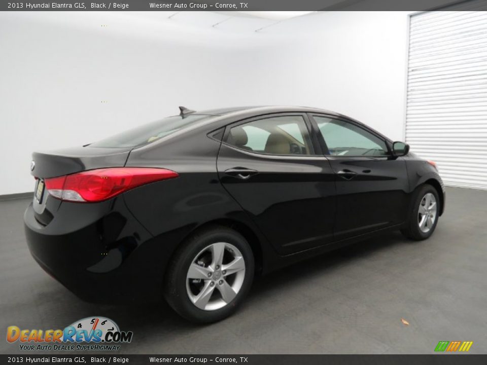 2013 Hyundai Elantra GLS Black / Beige Photo #2