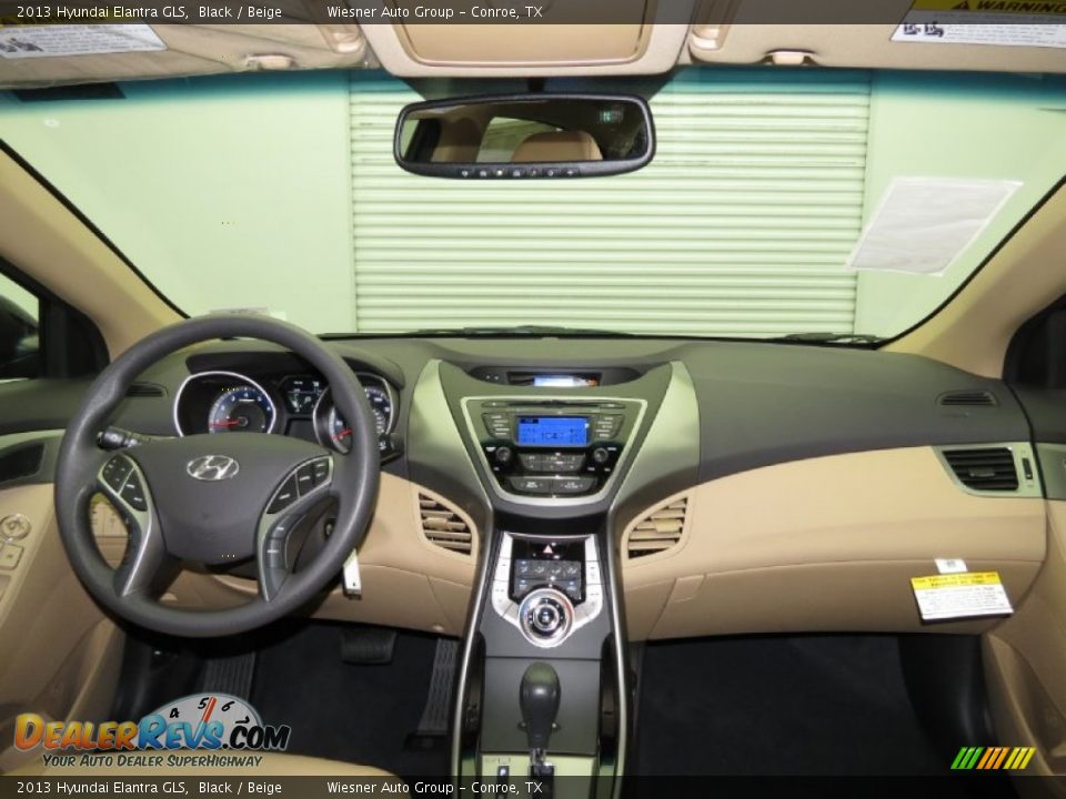 2013 Hyundai Elantra GLS Black / Beige Photo #3