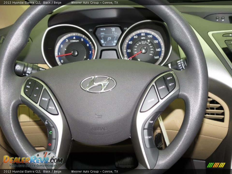 2013 Hyundai Elantra GLS Black / Beige Photo #4