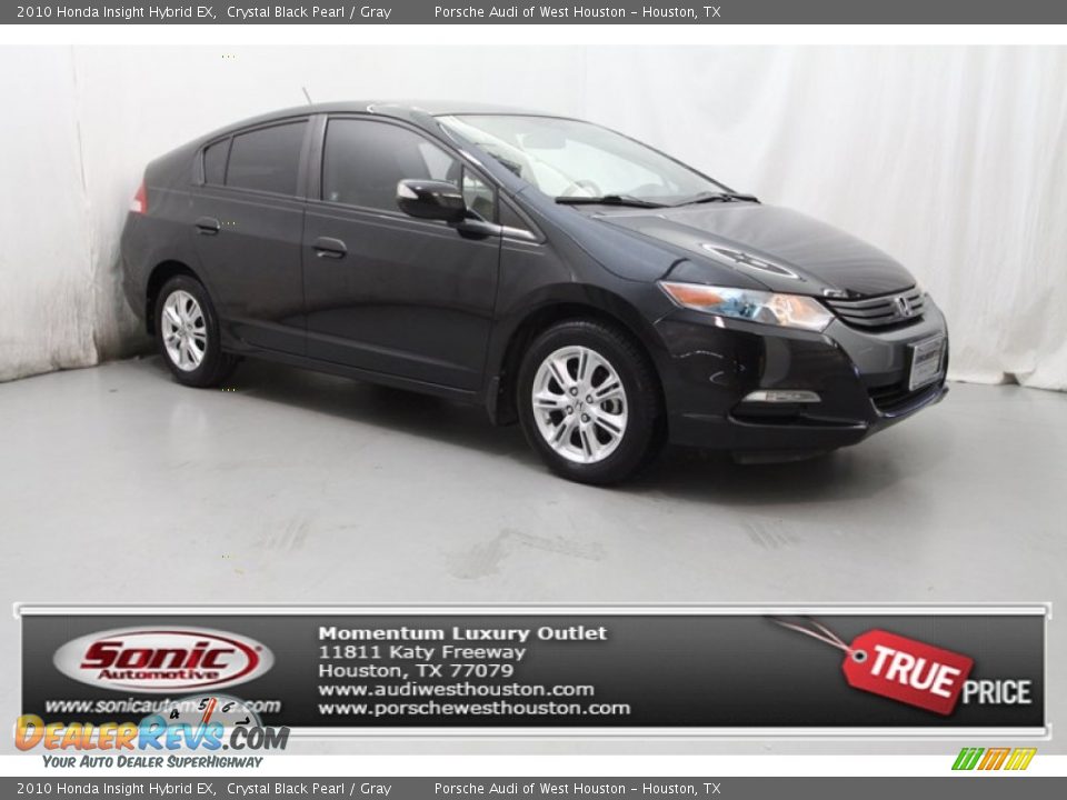 2010 Honda Insight Hybrid EX Crystal Black Pearl / Gray Photo #1
