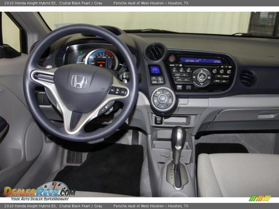 2010 Honda Insight Hybrid EX Crystal Black Pearl / Gray Photo #19