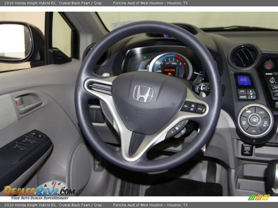 2010 Honda Insight Hybrid EX Crystal Black Pearl / Gray Photo #20