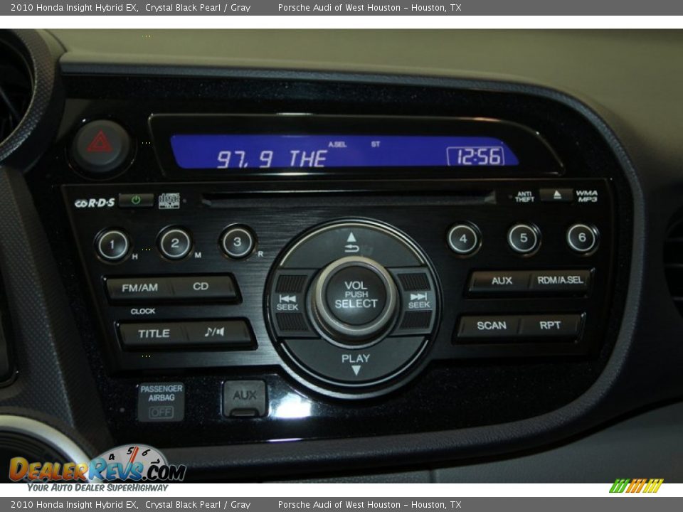 2010 Honda Insight Hybrid EX Crystal Black Pearl / Gray Photo #23
