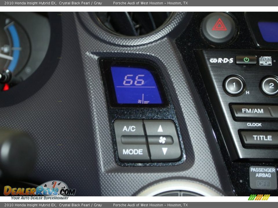 2010 Honda Insight Hybrid EX Crystal Black Pearl / Gray Photo #25