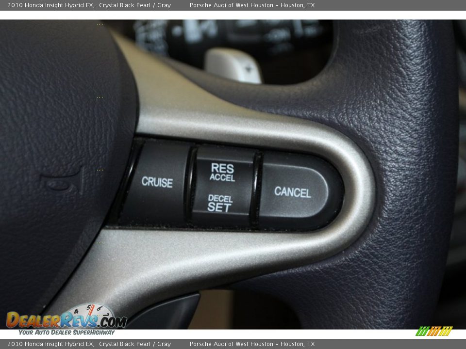 2010 Honda Insight Hybrid EX Crystal Black Pearl / Gray Photo #28