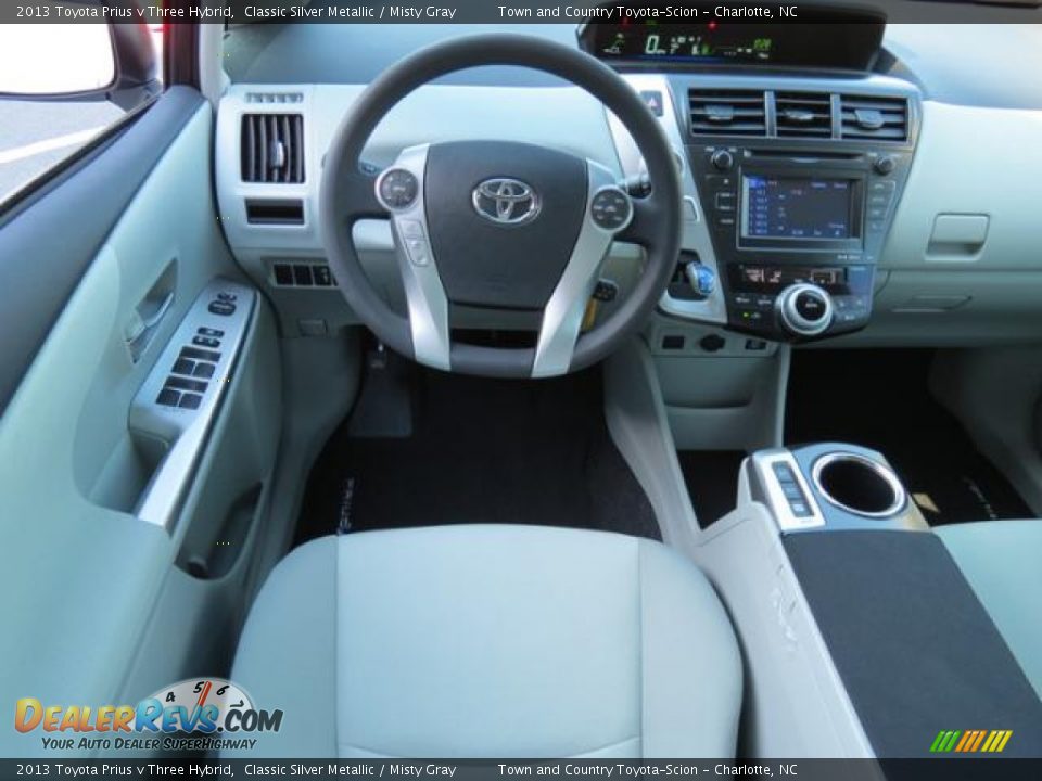 2013 Toyota Prius v Three Hybrid Classic Silver Metallic / Misty Gray Photo #5