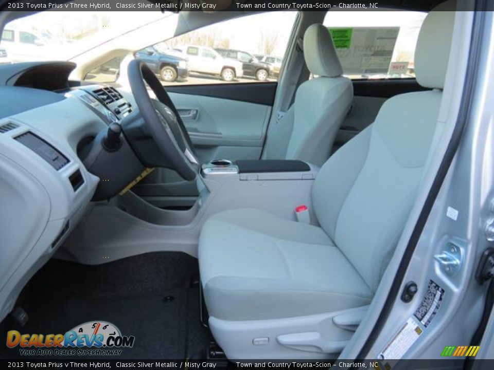 2013 Toyota Prius v Three Hybrid Classic Silver Metallic / Misty Gray Photo #8