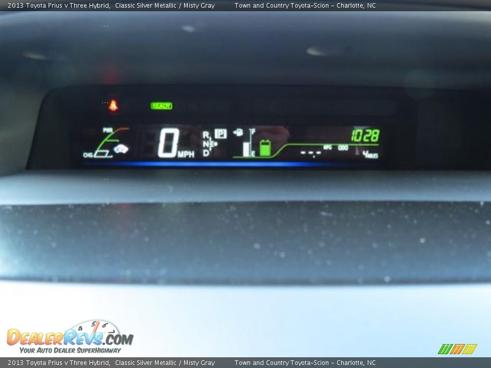 2013 Toyota Prius v Three Hybrid Classic Silver Metallic / Misty Gray Photo #11