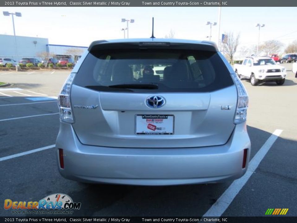 2013 Toyota Prius v Three Hybrid Classic Silver Metallic / Misty Gray Photo #20