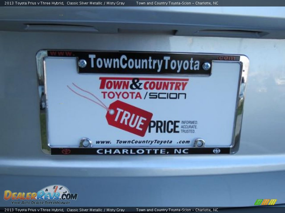 2013 Toyota Prius v Three Hybrid Classic Silver Metallic / Misty Gray Photo #23