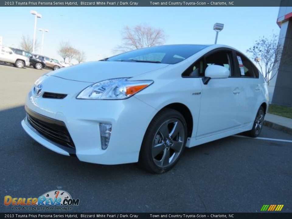 2013 Toyota Prius Persona Series Hybrid Blizzard White Pearl / Dark Gray Photo #3