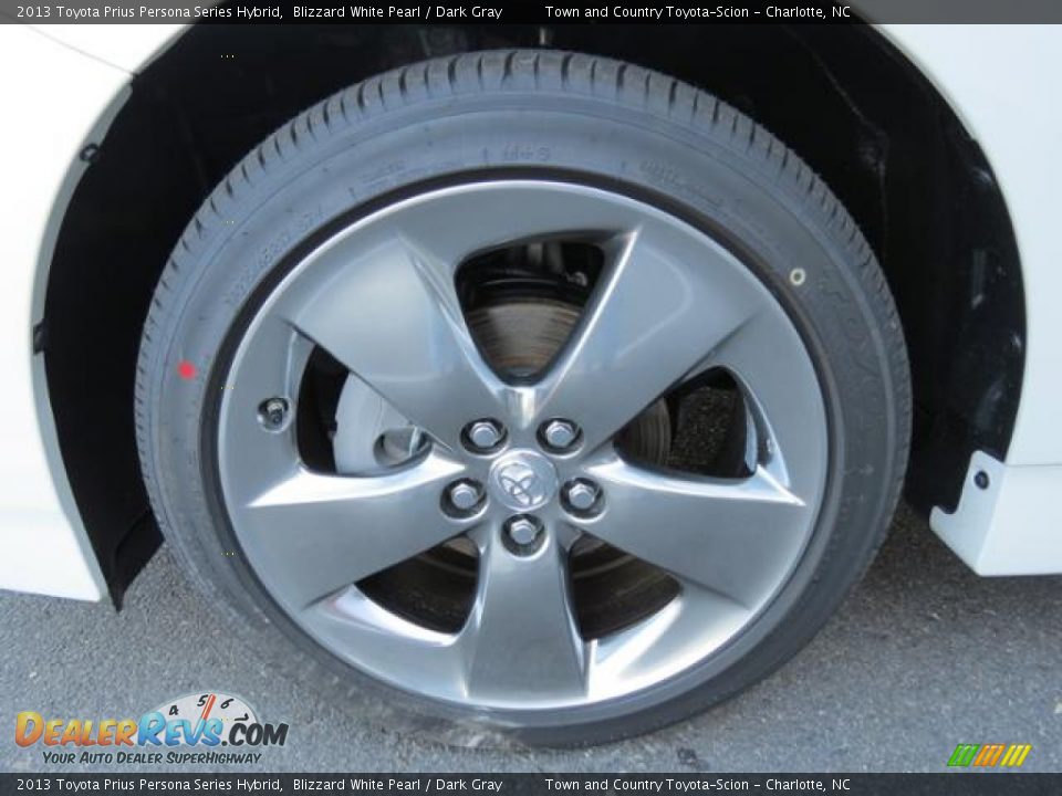 2013 Toyota Prius Persona Series Hybrid Blizzard White Pearl / Dark Gray Photo #4