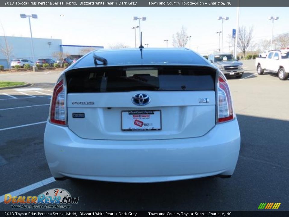 2013 Toyota Prius Persona Series Hybrid Blizzard White Pearl / Dark Gray Photo #18