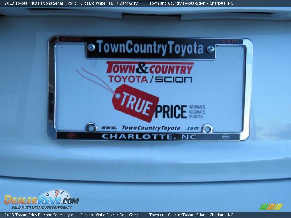 2013 Toyota Prius Persona Series Hybrid Blizzard White Pearl / Dark Gray Photo #21