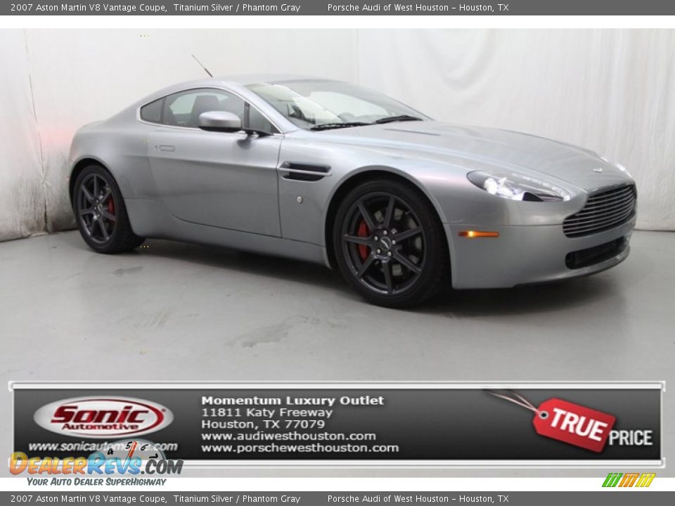2007 Aston Martin V8 Vantage Coupe Titanium Silver / Phantom Gray Photo #1