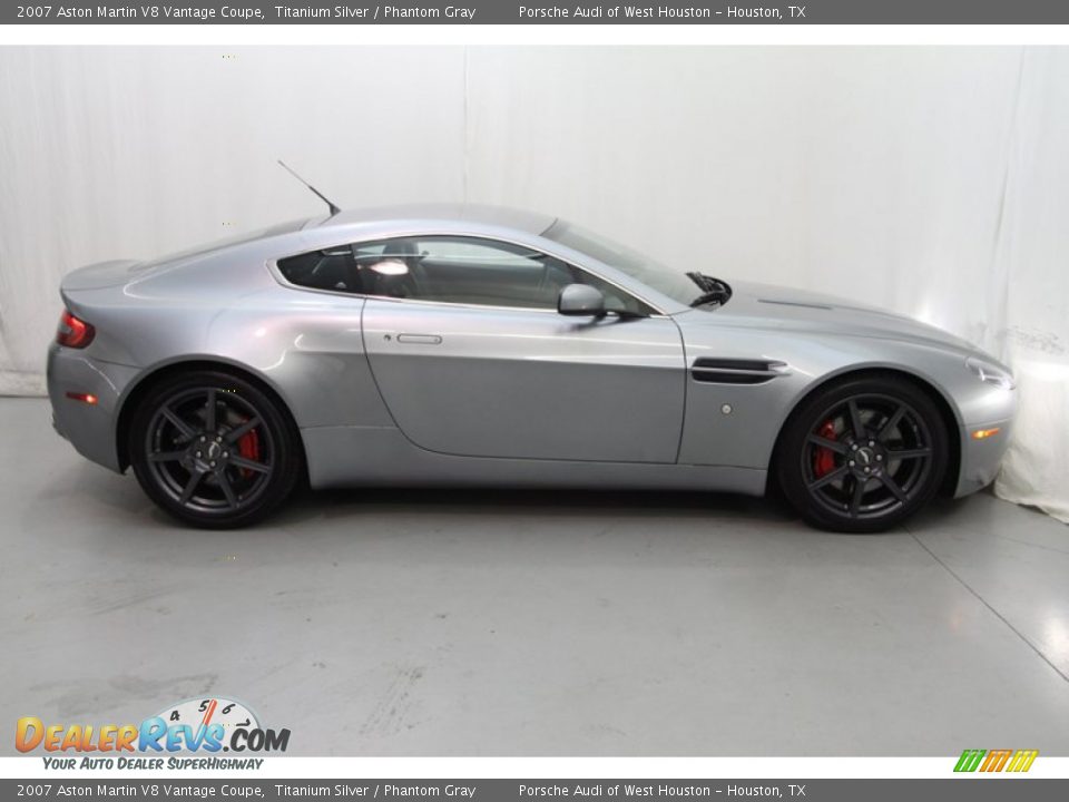 2007 Aston Martin V8 Vantage Coupe Titanium Silver / Phantom Gray Photo #2