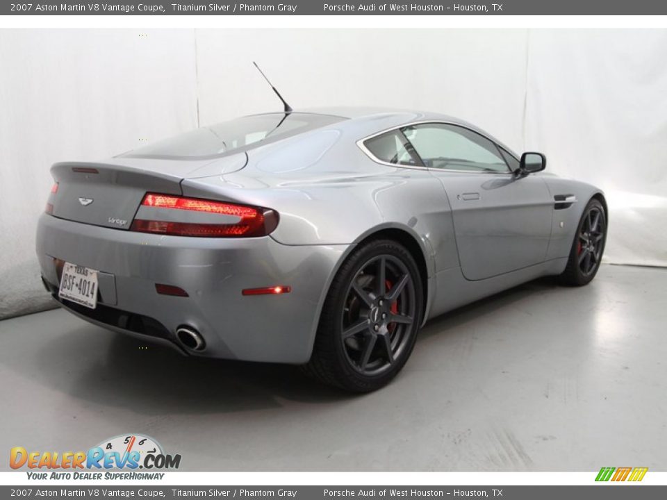 2007 Aston Martin V8 Vantage Coupe Titanium Silver / Phantom Gray Photo #3