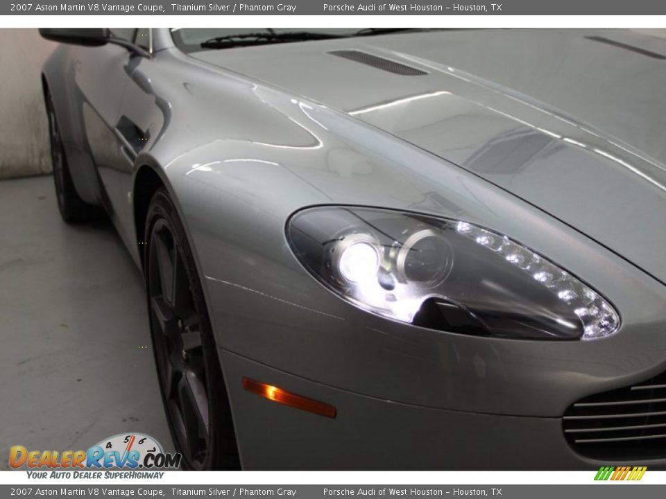 2007 Aston Martin V8 Vantage Coupe Titanium Silver / Phantom Gray Photo #10