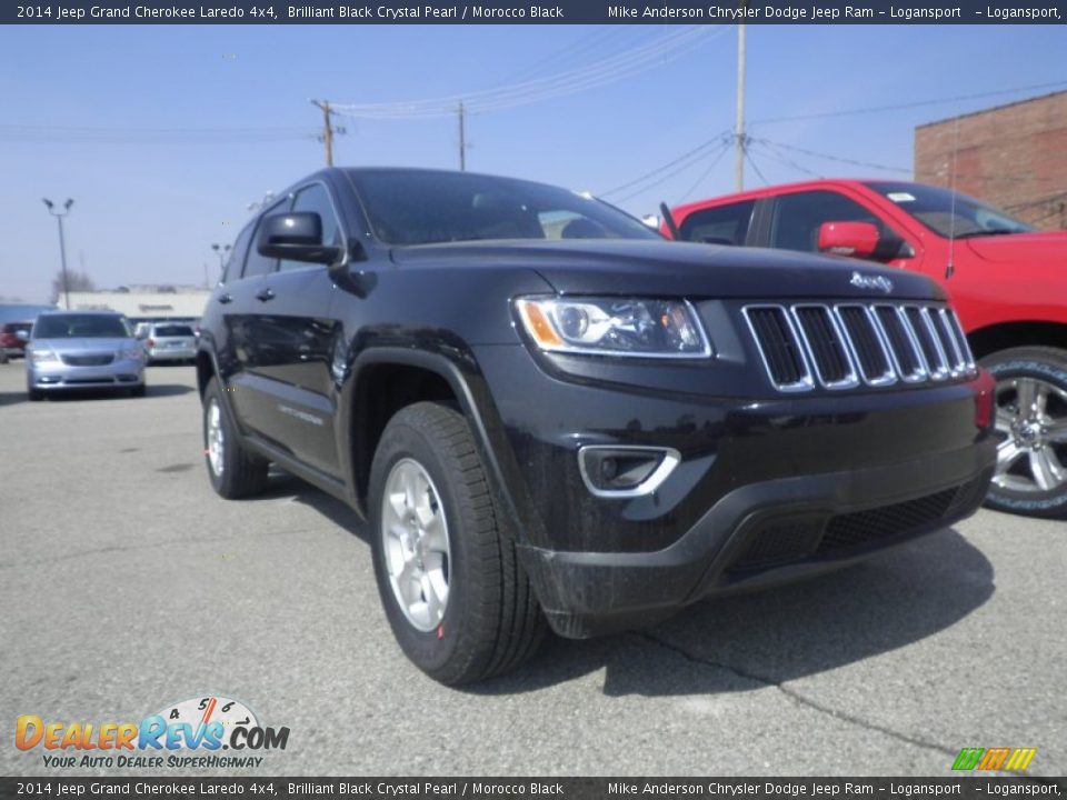 2014 Jeep Grand Cherokee Laredo 4x4 Brilliant Black Crystal Pearl / Morocco Black Photo #1