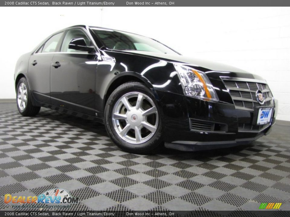 2008 Cadillac CTS Sedan Black Raven / Light Titanium/Ebony Photo #1