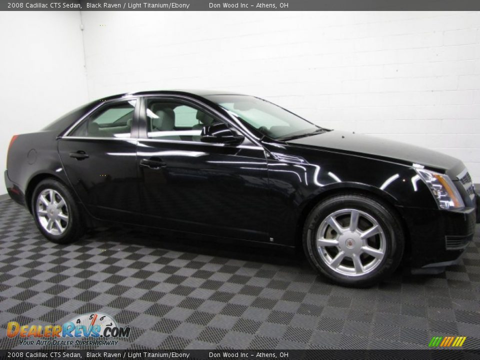2008 Cadillac CTS Sedan Black Raven / Light Titanium/Ebony Photo #3