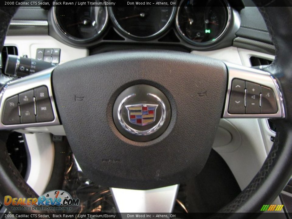 2008 Cadillac CTS Sedan Black Raven / Light Titanium/Ebony Photo #15