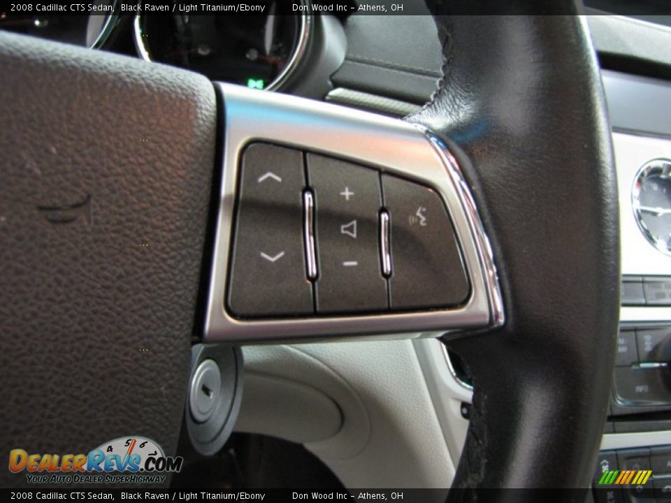 2008 Cadillac CTS Sedan Black Raven / Light Titanium/Ebony Photo #17