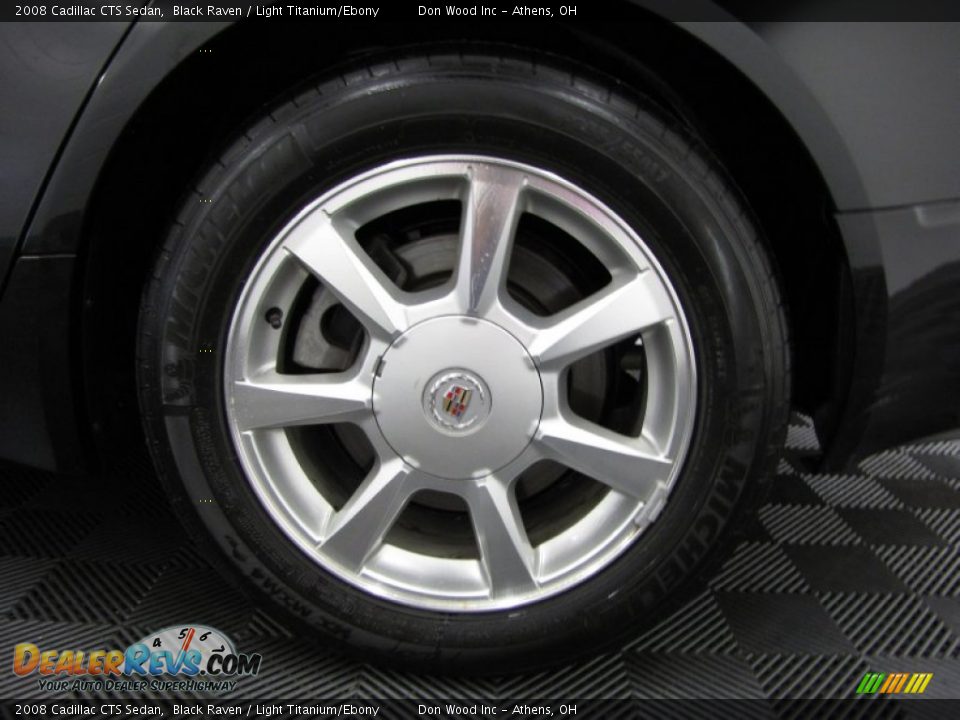 2008 Cadillac CTS Sedan Black Raven / Light Titanium/Ebony Photo #25