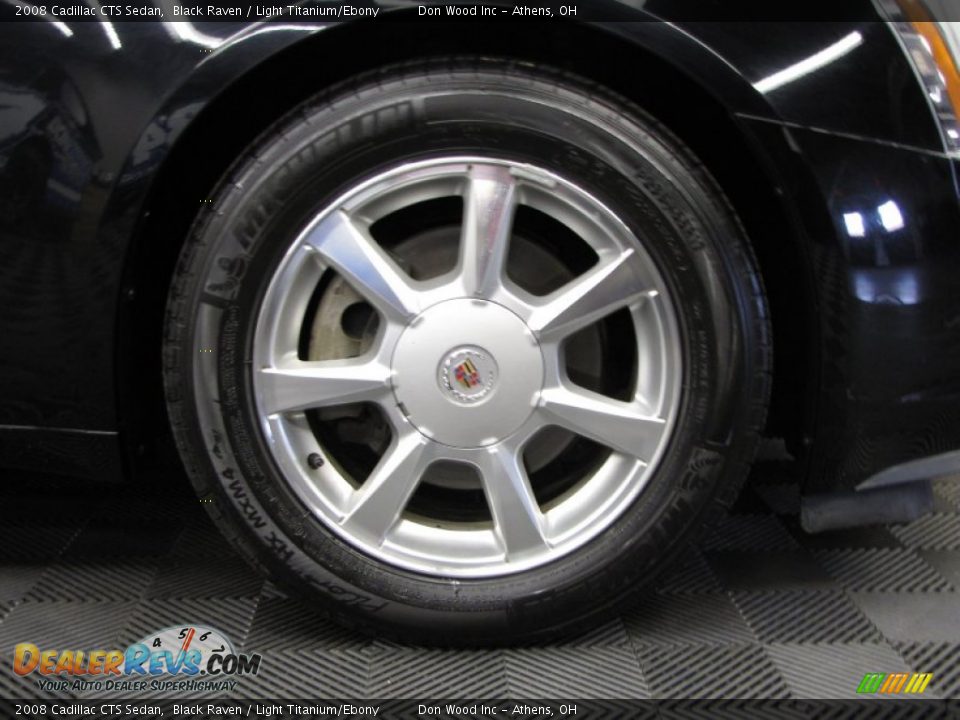2008 Cadillac CTS Sedan Black Raven / Light Titanium/Ebony Photo #26