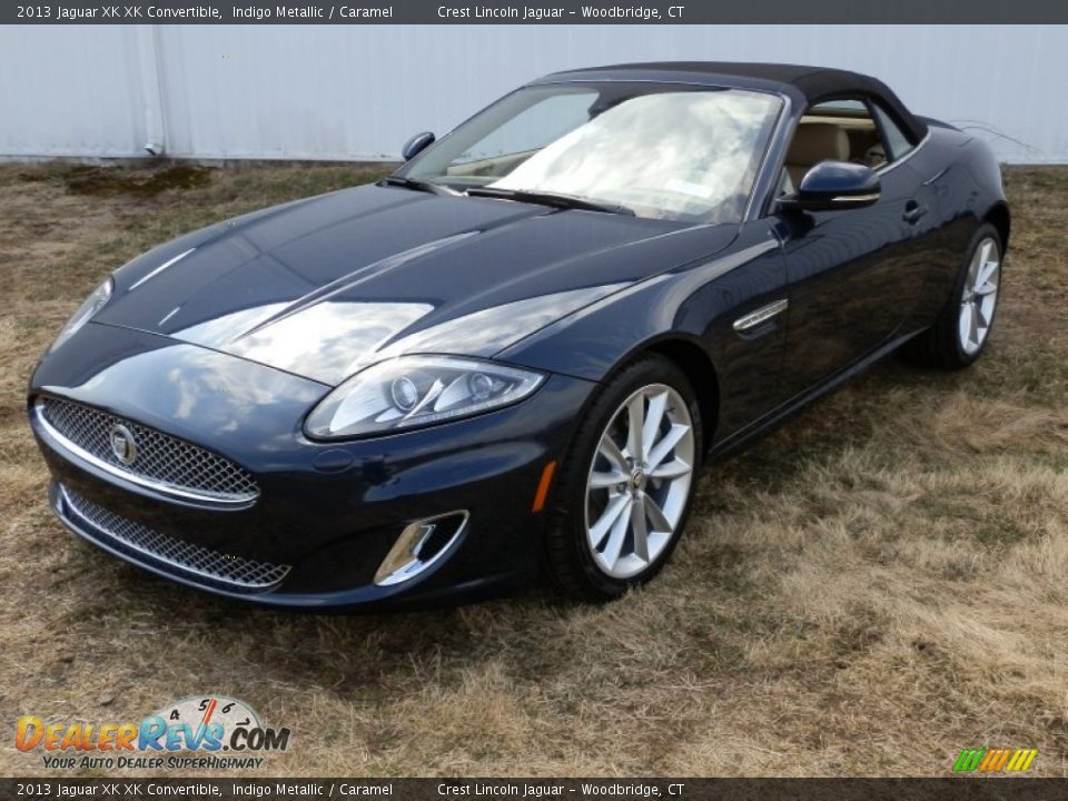 2013 Jaguar XK XK Convertible Indigo Metallic / Caramel Photo #4
